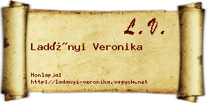 Ladányi Veronika névjegykártya