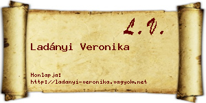 Ladányi Veronika névjegykártya
